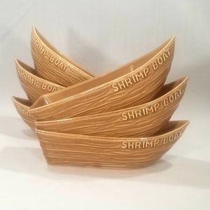 Ceramic Shrimp and Butter Boat Dishes ALOA Corp